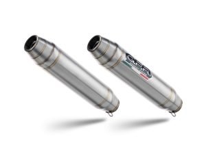 Scarico GPR Royal Enfield Continental 650 2019-2020 Deeptone Inox doppio silenziatore con raccordo ROY.10.RACEDB.DE