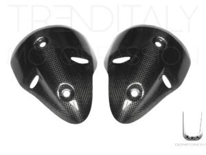 Coppia paracalore silenziatori carbonio Ducati Monster seconda serie