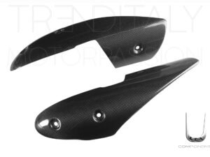 Coppia paracalore silenziatori lunghi carbonio Ducati Monster seconda serie