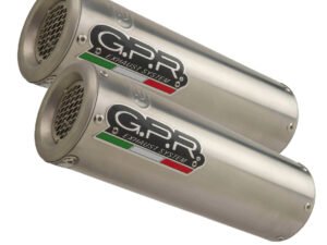 Scarico GPR Aprilia RSv 1000 R Factory 2006-2010 M3 Titanium Natural coppia di silenziatori con raccordi A.26.M3.TN