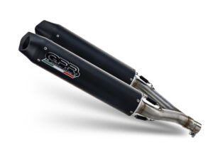 Scarico GPR Aprilia Dorsoduro 750  2008-2016 Furore Nero doppio silenziatore con raccordo A.35.FUNE
