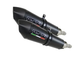 Scarico GPR Kawasaki Z 1000 Sx 2017-2020 Gpe Ann. Black titanium coppia di silenziatori con raccordi K.158.E4.GPAN.BLT