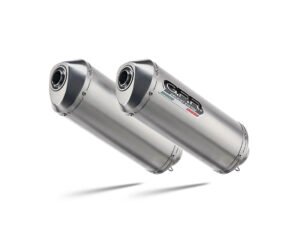 Scarico GPR Yamaha Xt 660 Z Teneré 2008-2016 Satinox  coppia di silenziatori con raccordi Y.129.SAT