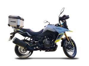 Bauletto posteriore top case Suzuki V-Strom Dl 1000 Bauletto posteriore top case GPR TECH ALPI-TECH SILVER 45 litri alluminio argento S.3.BA.45.ALP.A