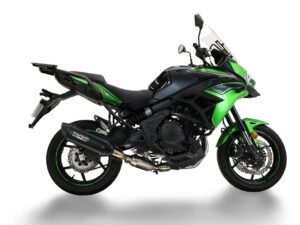 Scarico GPR Kawasaki Versys 650 2023-2025 Furore-X Titanio Nero terminale omologato + collettore con catalizzatore non omologato E5.CO.K.186.CAT.FUXTITBL