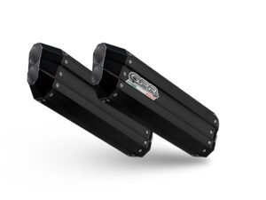 Scarico GPR Bmw K 1600 Gt 2017-2021 Hyper Sonic Black Titanium coppia di silenziatori con raccordi E4.BMW.50.HYSOBLK